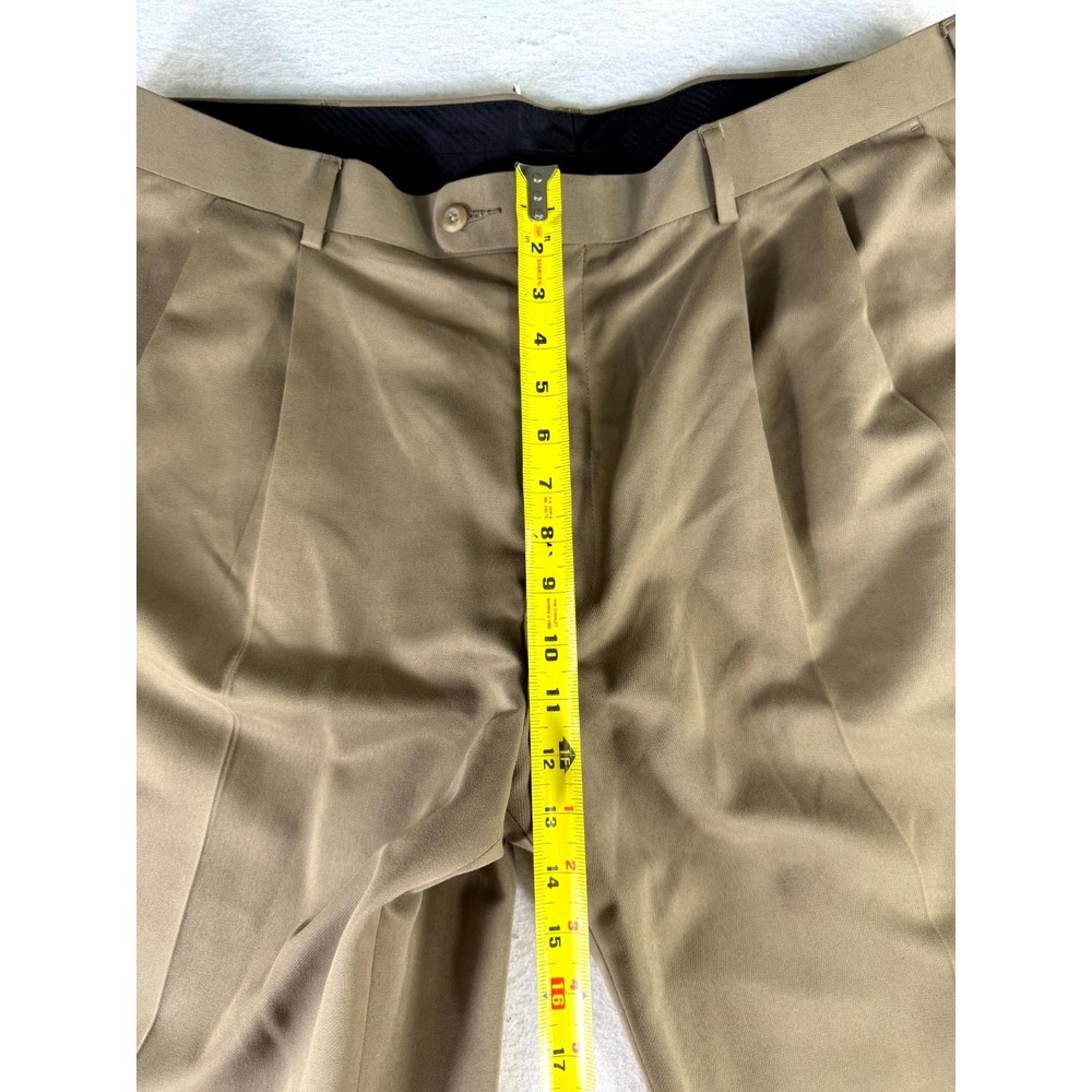 Perry Ellis Portfolio Dress Pants Mens 42/30 Brown Low Waist Office Business - Picture 8 of 16